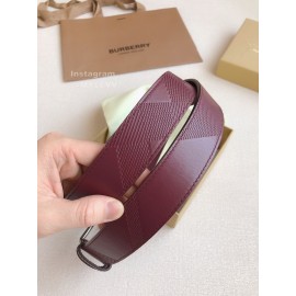 Burberry Purple Leather Needle Buckle 35mm Belts