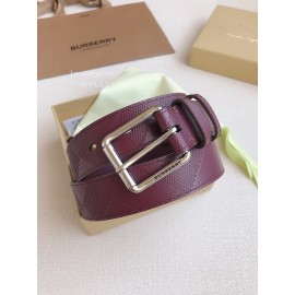 Burberry Purple Leather Silver Needle Buckle 35mm Belts