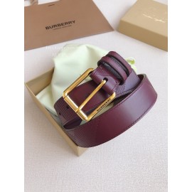 Burberry New Purple Leather Gold Needle Buckle 35mm Belts