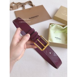 Burberry New Purple Leather Gold Needle Buckle 35mm Belts