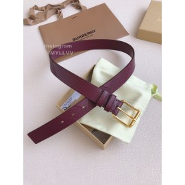 Burberry New Purple Leather Gold Needle Buckle 35mm Belts