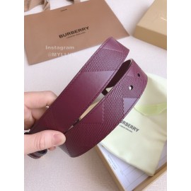 Burberry New Purple Leather Gold Needle Buckle 35mm Belts