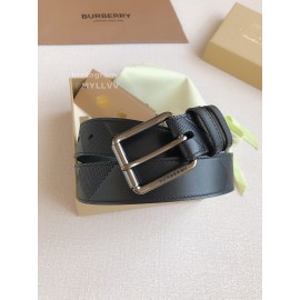 Burberry Black Leather Needle Buckle 35mm Belts