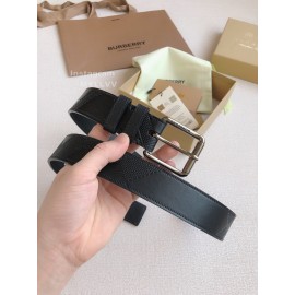 Burberry Black Leather Needle Buckle 35mm Belts