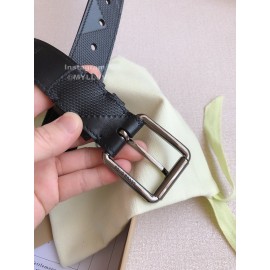Burberry Black Leather Needle Buckle 35mm Belts