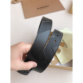 Burberry Black Leather Needle Buckle 35mm Belts