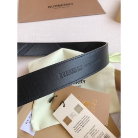 Burberry Black Leather Needle Buckle 35mm Belts
