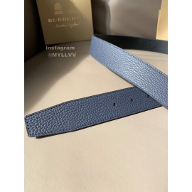Burberry Black Litchi Grain Calf Gold Buckle 35mm Belts For Men