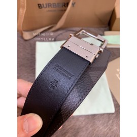 Burberry Fashion Leather Silver Needle Buckle 35mm Belts