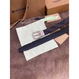 Burberry Fashion Leather Silver Needle Buckle 35mm Belts