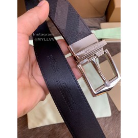 Burberry Fashion Leather Silver Needle Buckle 35mm Belts