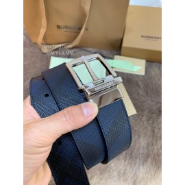Burberry New Leather Silver Needle Buckle 35mm Belts