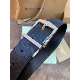 Burberry New Leather Silver Needle Buckle 35mm Belts