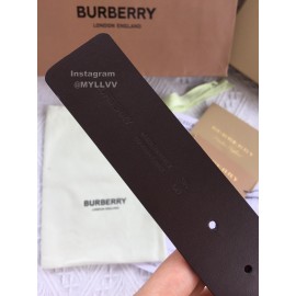 Burberry Fashion Black Leather Silver Buckle 40mm Belts