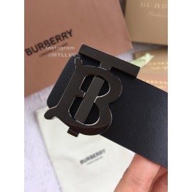 Burberry Fashion Black Leather Black Buckle 40mm Belts