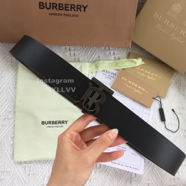 Burberry Fashion Black Leather Black Buckle 40mm Belts