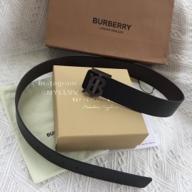 Burberry Fashion Black Leather Black Buckle 40mm Belts