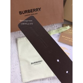 Burberry Fashion Black Leather Black Buckle 40mm Belts