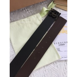 Burberry Fashion Black Leather Black Buckle 40mm Belts