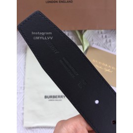 Burberry Fashion Brown Leather Silver Buckle 40mm Belts