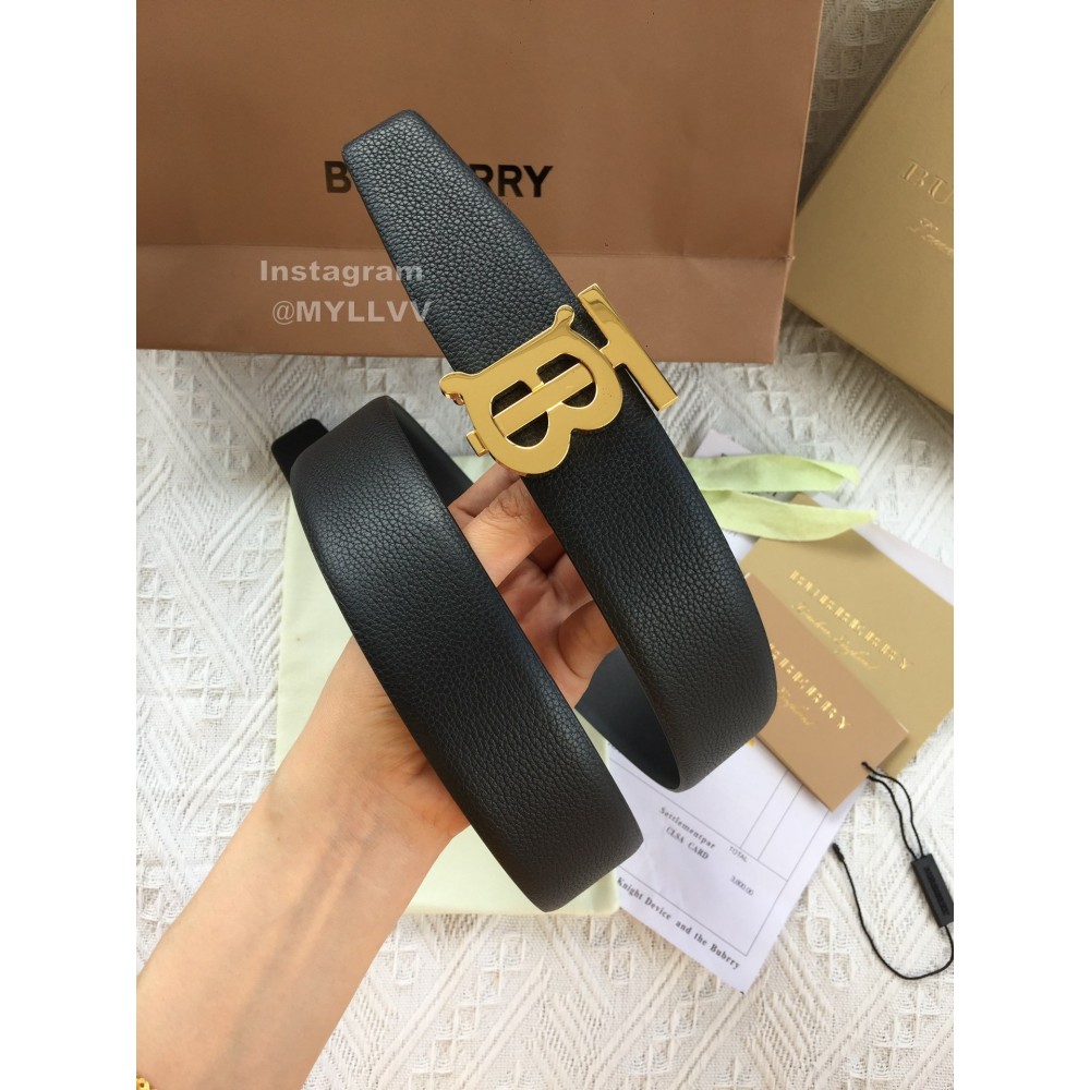 Burberry Fashion Brown Leather Gold Buckle 40mm Belts