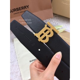 Burberry Fashion Brown Leather Gold Buckle 40mm Belts