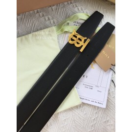 Burberry Fashion Brown Leather Gold Buckle 40mm Belts