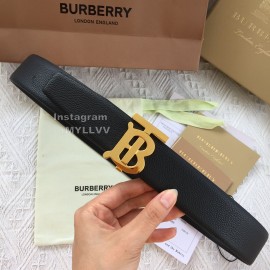 Burberry Fashion Brown Leather Gold Buckle 40mm Belts