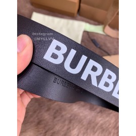 Burberry Letter Leather Needle Buckle 40mm Belts