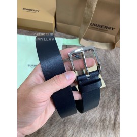 Burberry Letter Leather Needle Buckle 40mm Belts