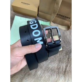 Burberry Black Letter Leather Needle Buckle 40mm Belts