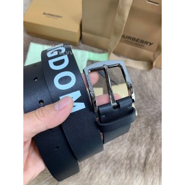 Burberry Black Letter Leather Needle Buckle 40mm Belts