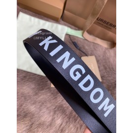 Burberry Black Letter Leather Needle Buckle 40mm Belts