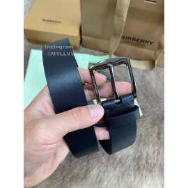 Burberry Black Letter Leather Needle Buckle 40mm Belts