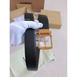 Burberry Black Calf Gold Needle Buckle 35mm Belts For Men