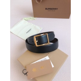 Burberry Black Calf Gold Needle Buckle 35mm Belts For Men