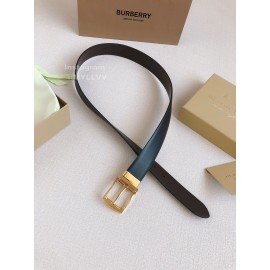 Burberry Black Calf Gold Needle Buckle 35mm Belts For Men