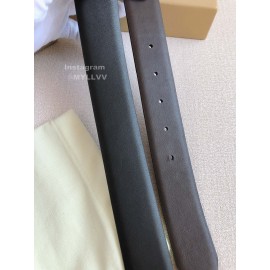 Burberry Black Calf Gold Needle Buckle 35mm Belts For Men