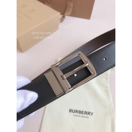 Burberry Black Calf Needle Buckle 35mm Belts For Men