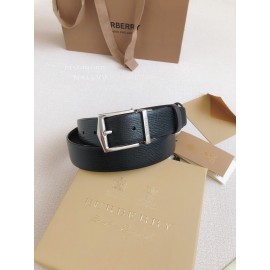 Burberry New Calf Silver Needle Buckle 35mm Leisure Belts 