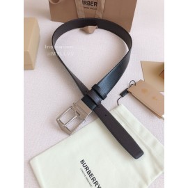 Burberry New Calf Silver Needle Buckle 35mm Leisure Belts 