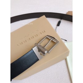 Burberry New Calf Silver Needle Buckle 35mm Leisure Belts 