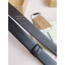 Burberry New Calf Silver Needle Buckle 35mm Leisure Belts 