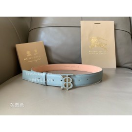 Burberry Fashion Calf Gold Buckle 34mm Belts For Women Blue