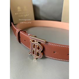 Burberry Fashion Calf 34mm Belts For Women Brown