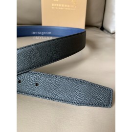 Burberry New Calf Silver Pin Buckle 34mm Belts Blue