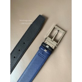 Burberry New Calf Silver Pin Buckle 34mm Belts Blue