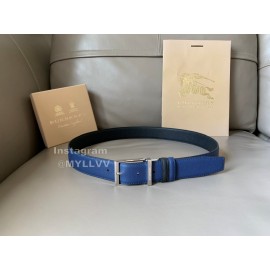 Burberry New Calf Silver Pin Buckle 34mm Belts Blue