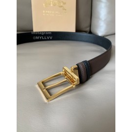 Burberry New Calf Gold Pin Buckle 34mm Belts Brown