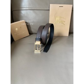 Burberry New Calf Gold Pin Buckle 34mm Belts Brown